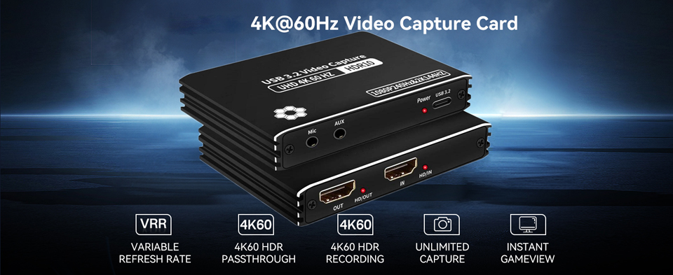 4K60 USB3.2 HDMI Video Capture Card
