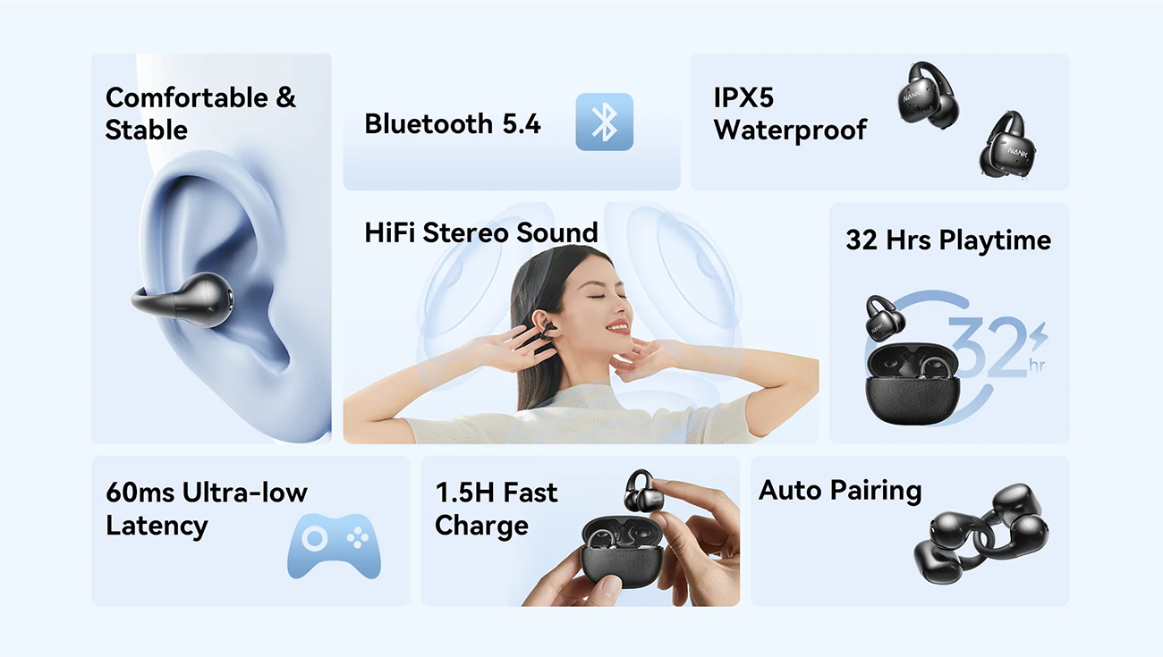 NANK Clip Super Open Ear Earbuds