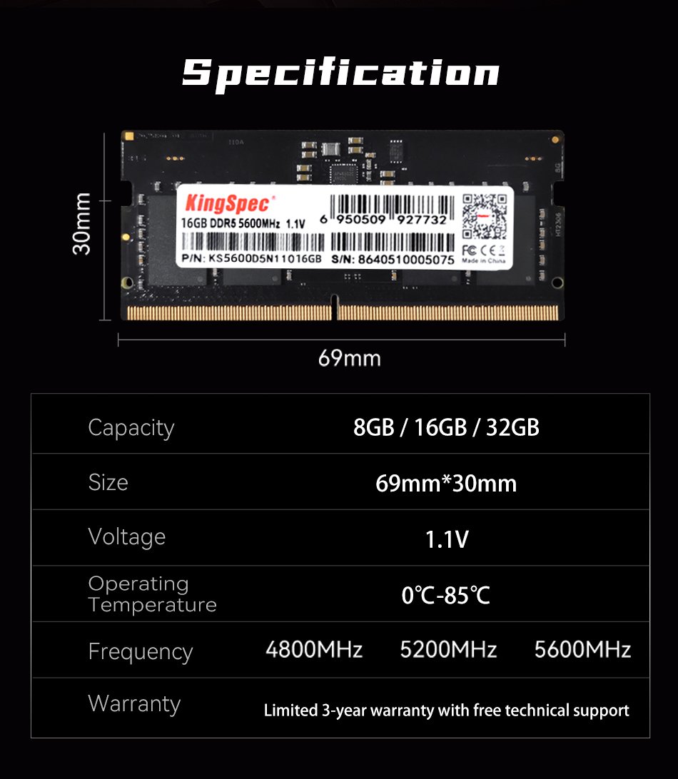 Specification of DDR5 SO-DIMM