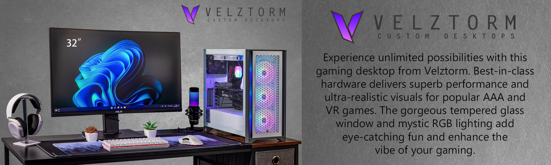Velztorm Argentux Custom Built Gaming Desktop PC