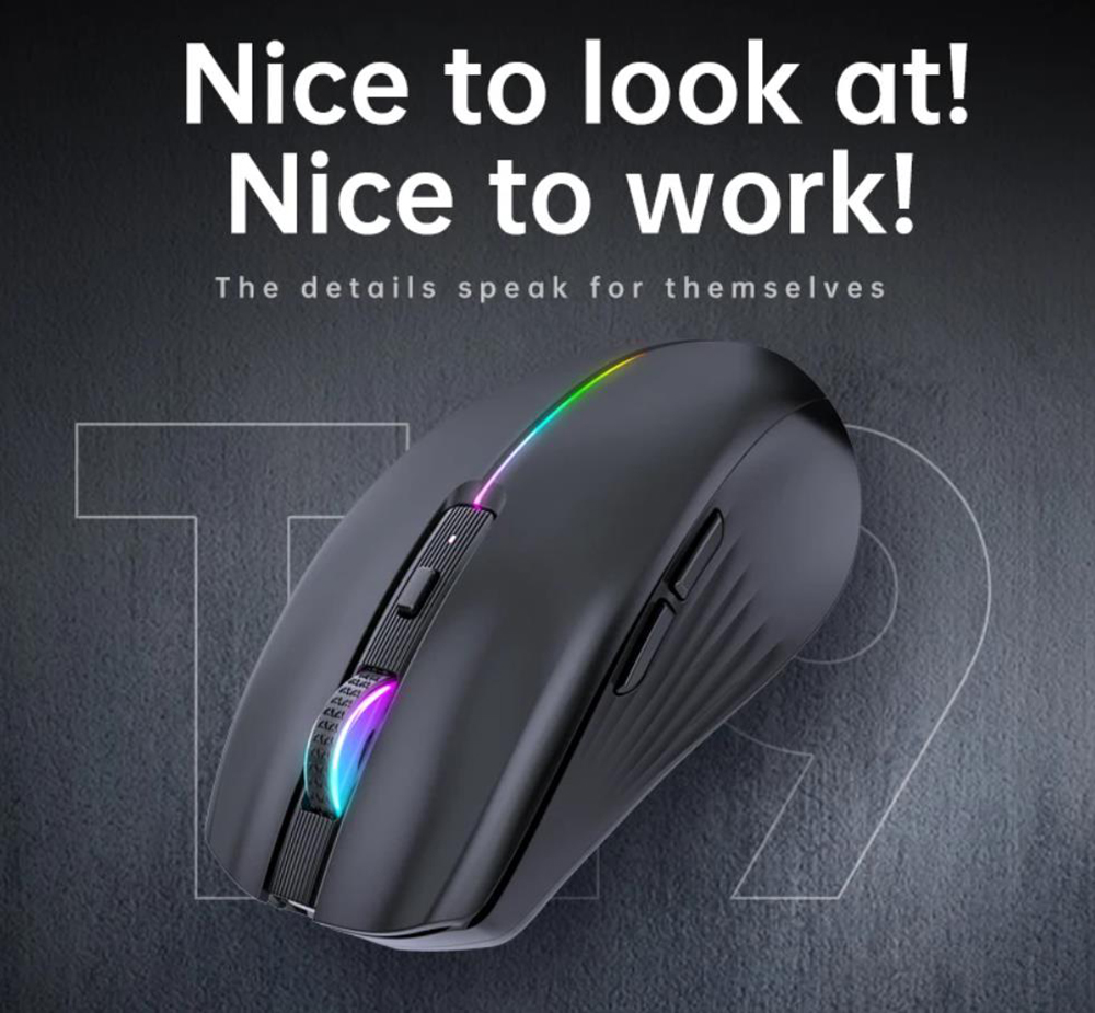 Gaming Mice, Bluetooth Wireless Mouse - (BT4.0/BT5.0+2.4G) Tri-Mode High Performance Wireless Mouse,