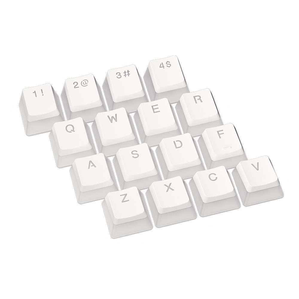 pbt white pudding keycaps