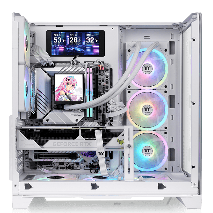 Thermaltake View 390 TG Computer Case - Snow 