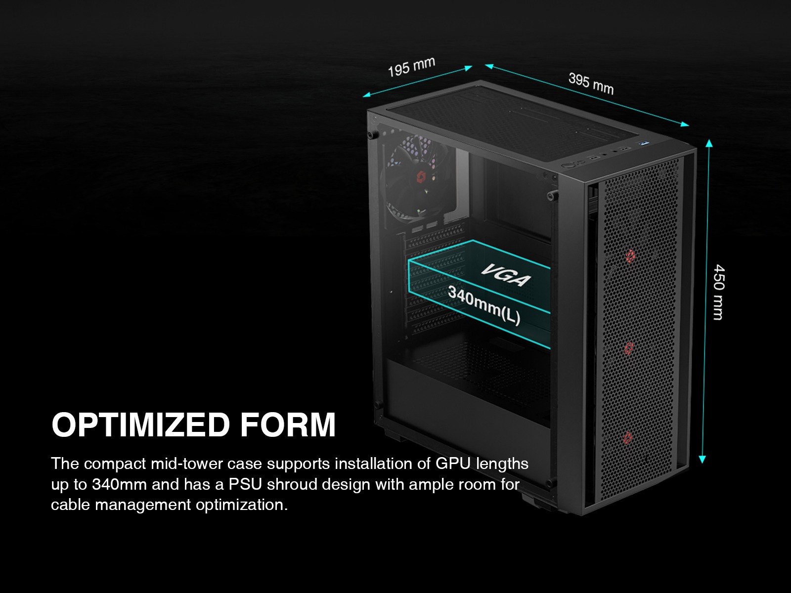 Rosewill RWGC2 ATX Mid Tower Gaming Computer PC Case