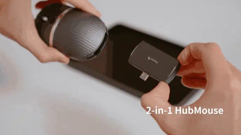 ProtoArc® 2 in 1 Travel Hub Mouse