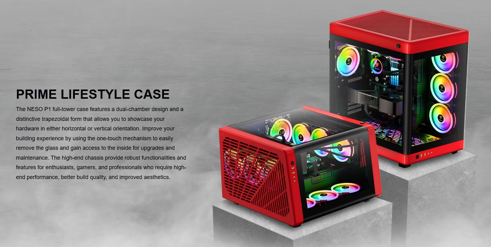 Case vertical or horizontal