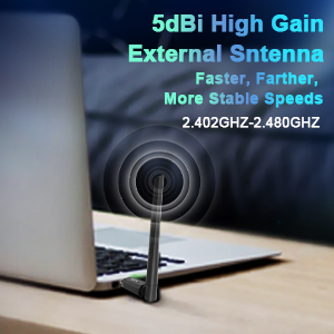 The external antenna makes the connection distance longer (150m) and the signal stronger, you won&#39;t