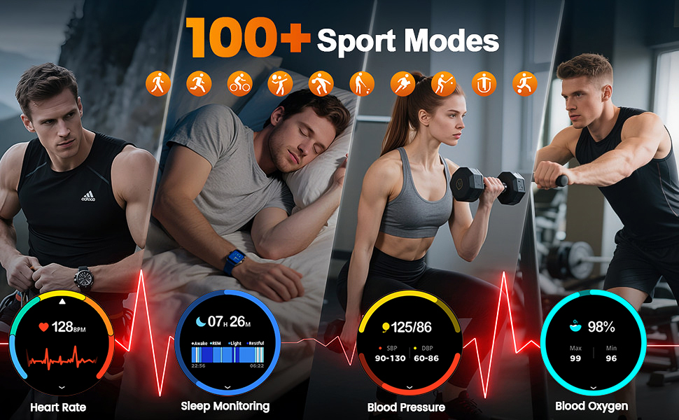 Military Smart Watch for Men with GPS & Compass