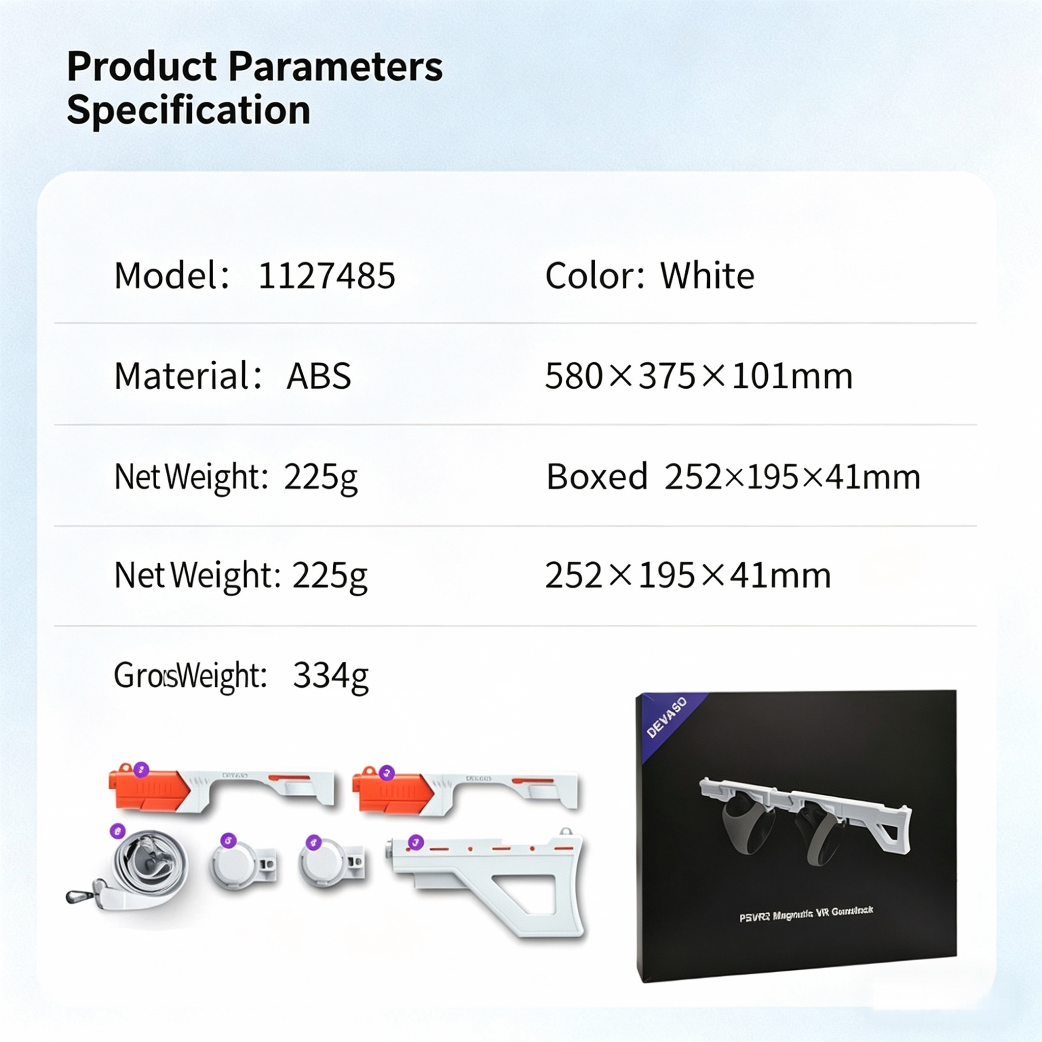 Product Parameters Specification
