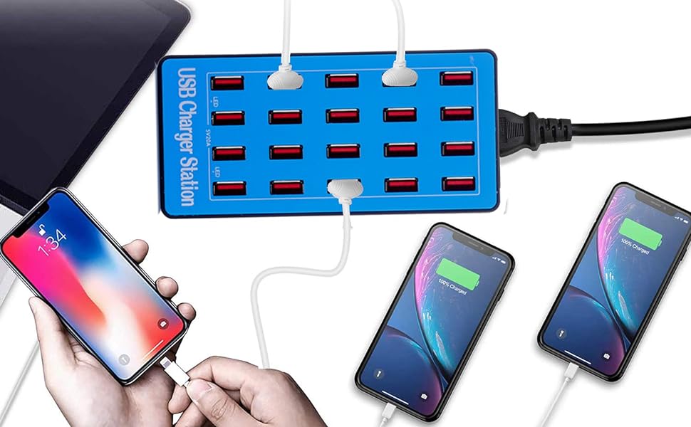 100W USB Fast Charging Station