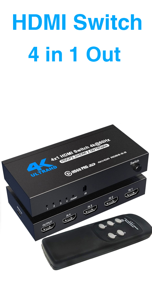 HDMI Switch 4 in 1 Out