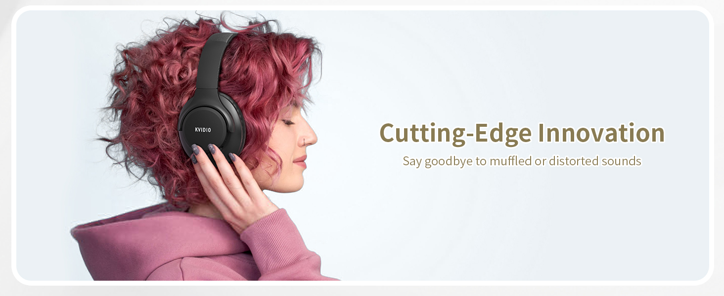 KVIDIO WH201A Bluetooth Headphones Over Ear