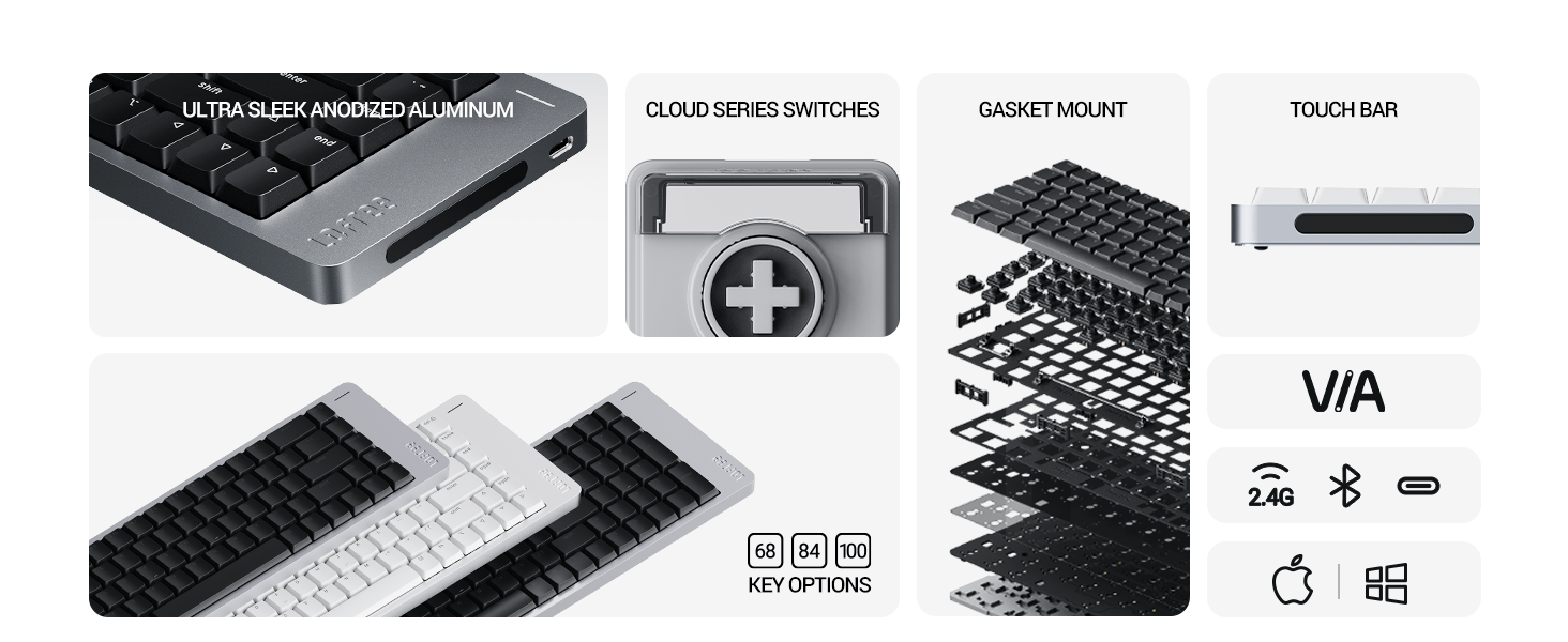LOFREE Flow2 Low-Profile 68 Keys Mechanical Keyboard