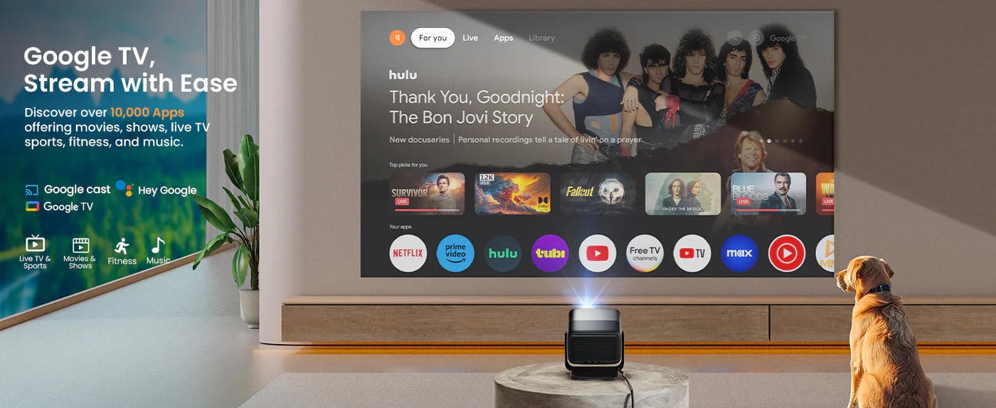 JmGO N1S Infinity 4K UHD Triple Laser Projector 