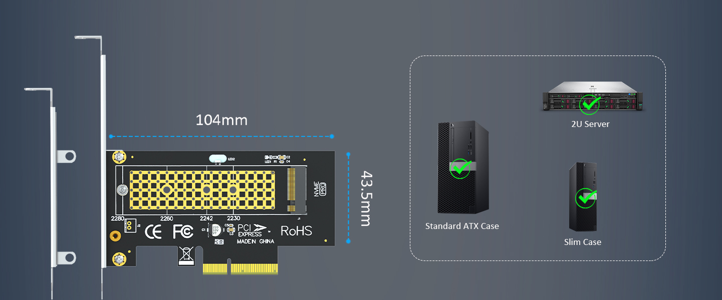 M.2 NVMe to PCIe 4.0 X4