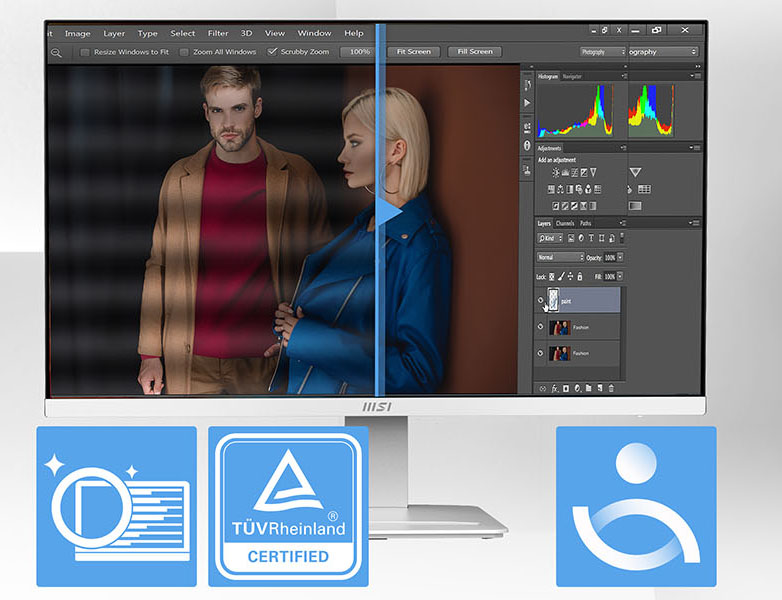MSI PRO MP273W E14A Full HD monitor for both work and gaming 