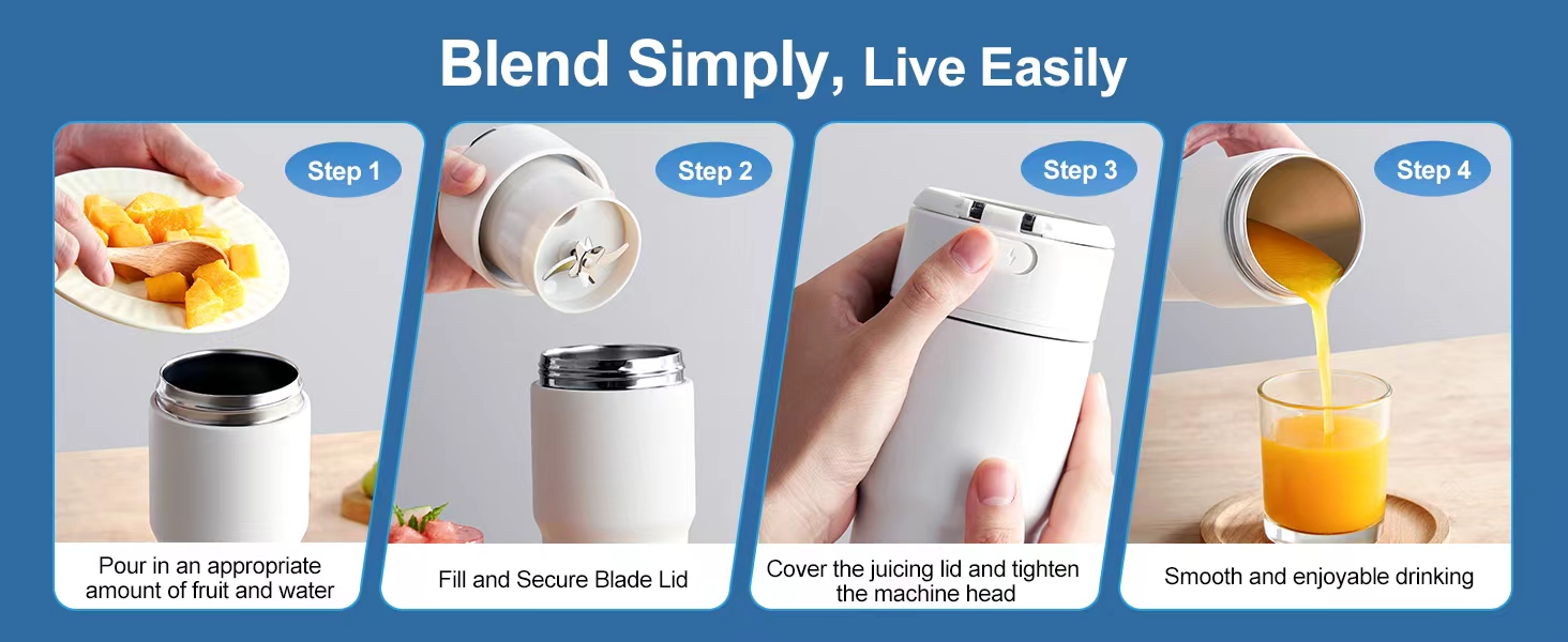 Enjoy delicious juice in just four steps.