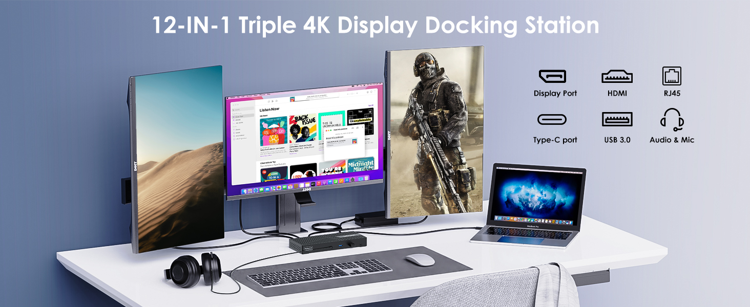docking station 3 monitors