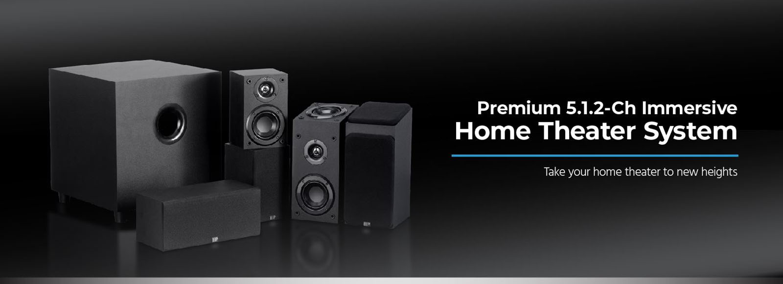 5.1.2 Channel Immersive Home Theater System with Subwoofer