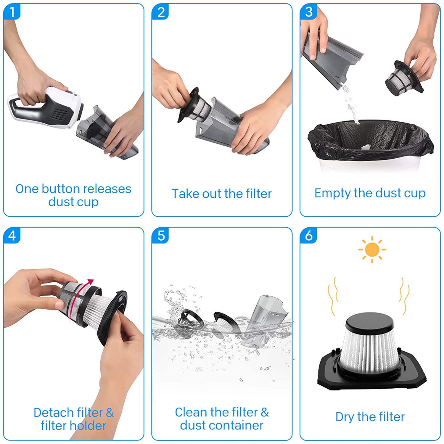 Holife Handheld Vacuum , Hand Cordless 