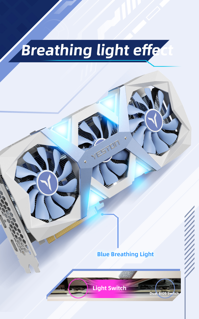 Yeston RX 9060 XT 8G D6 GAME ACE Graphics Card