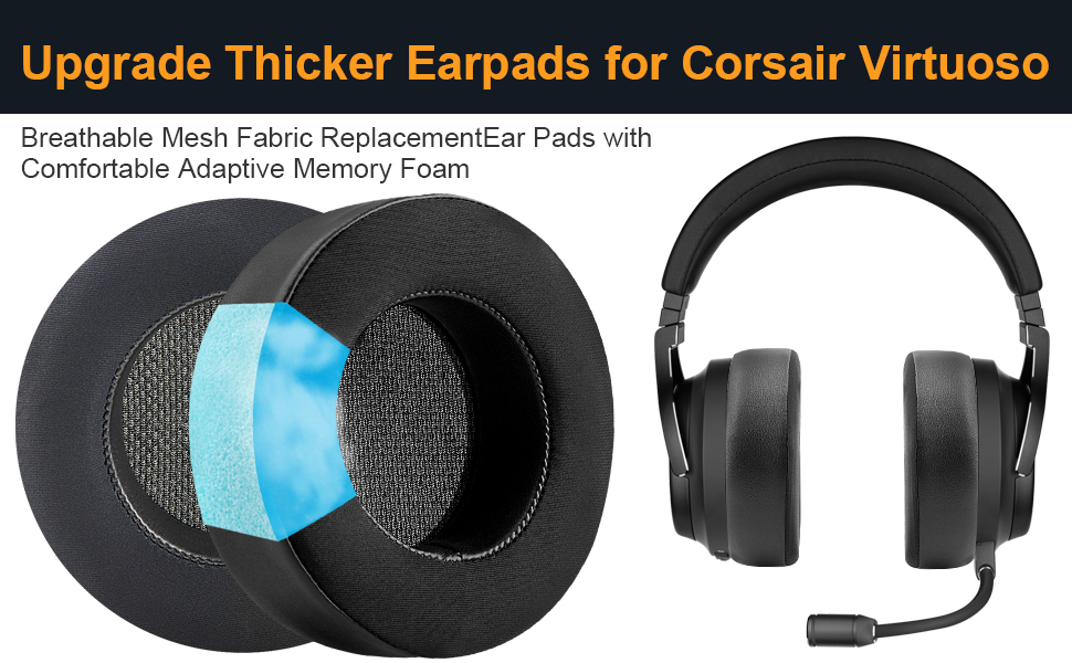 Corsair Virtuoso Ear Pads by Wicked Cushions