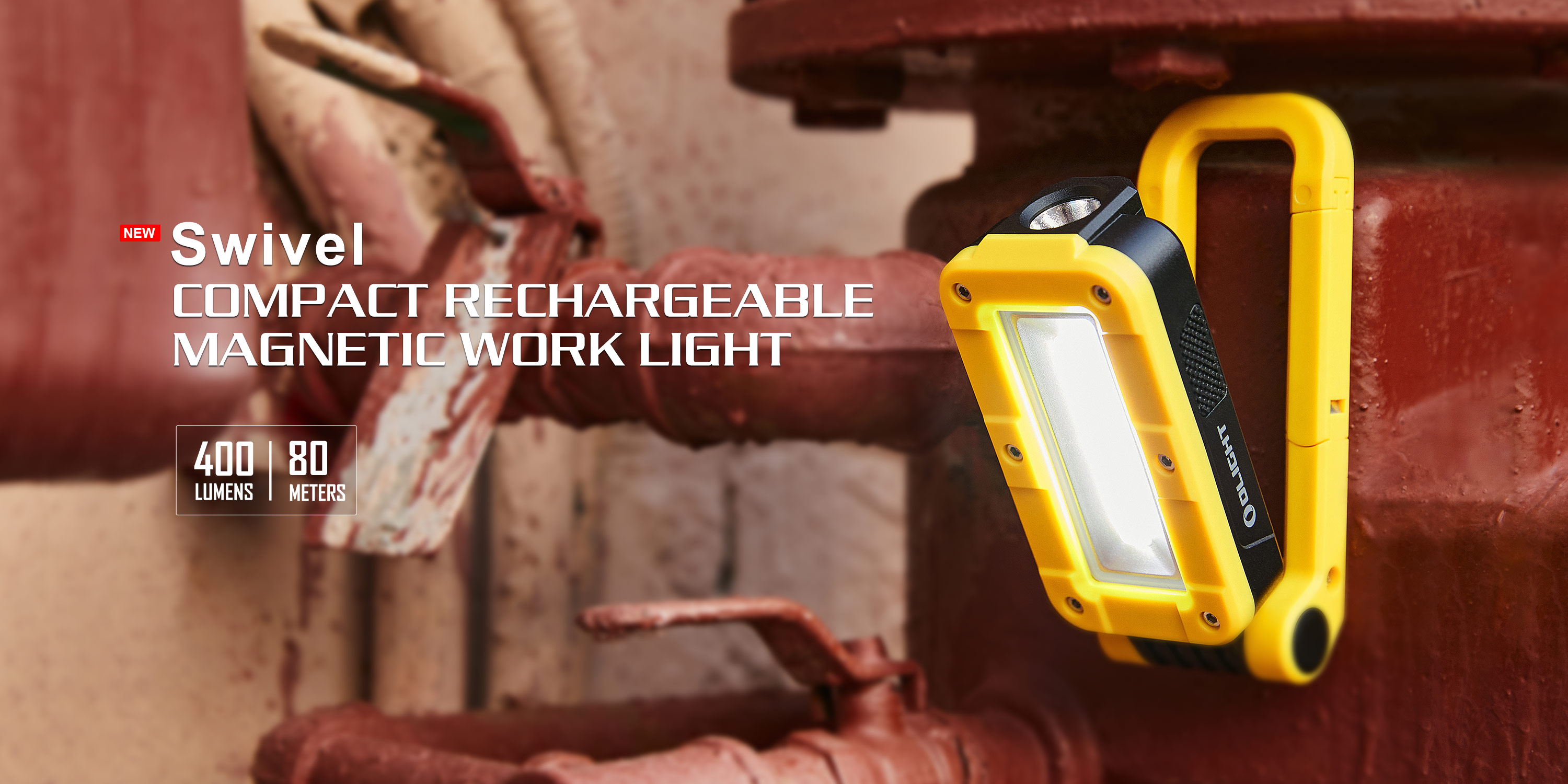 Green MobilePower Rechargeable & Extendable LED Worklights with Swivel Head 