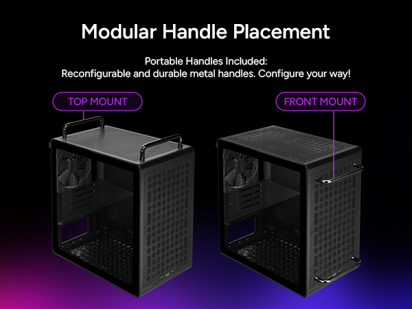 Cooler Master QUBE 340 Micro-ATX Compact -Tower PC Case  - Black
