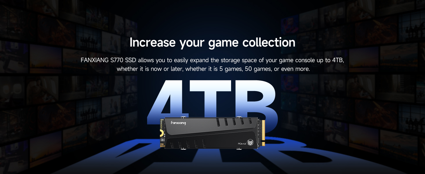 FANXIANG S770 M.2 NVMe SSD PCIe Gen 4x4 for PS5 with Heatsink