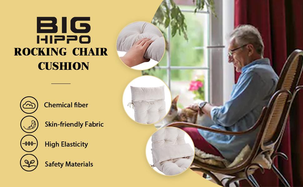 Big Hippo Memory Foam Chair Cushions Thick Comfortable for Dining,Kitchen  Chairs