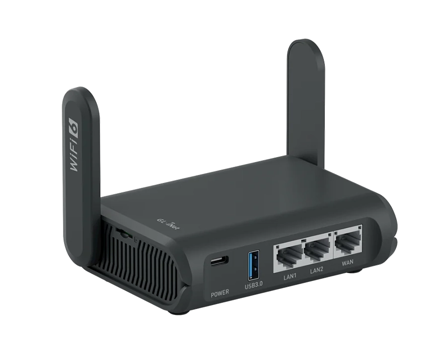 GL.iNet GL-AXT1800 Slate AX Pocket-Sized Wi-Fi 6 Travel Router 