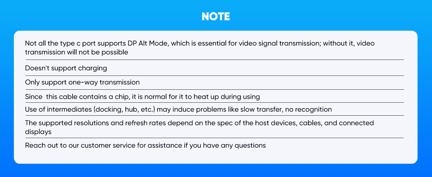 NOTE:Not all type-c interface devices are supported, please refer to the compatibility list on the p
