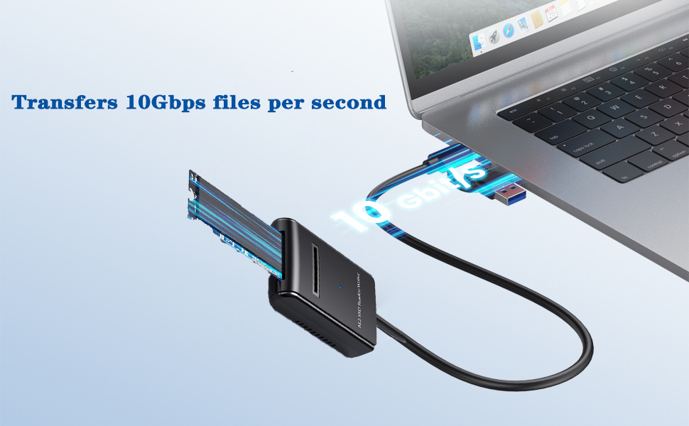 M.2 NVMe&SATA Reader ,M.2 SSD to USB A C Reader Adapter