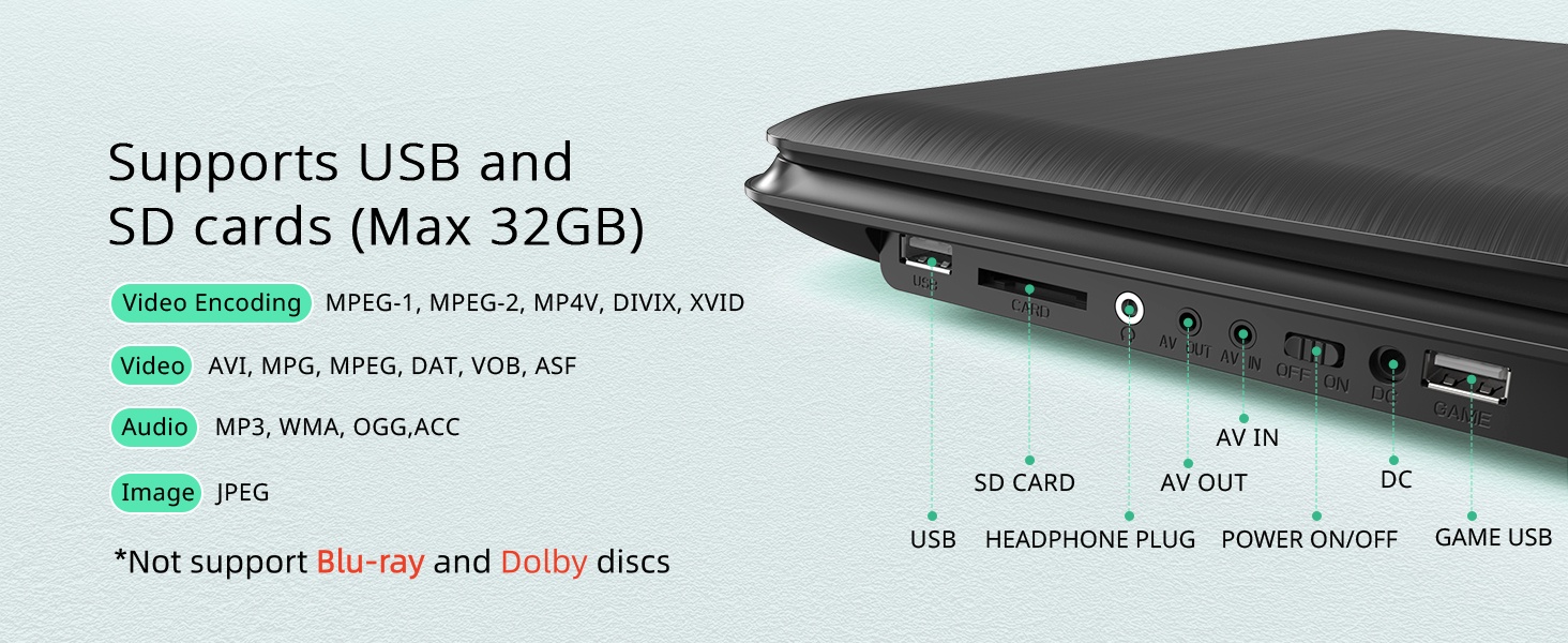 Yoton Portable DVD Player 