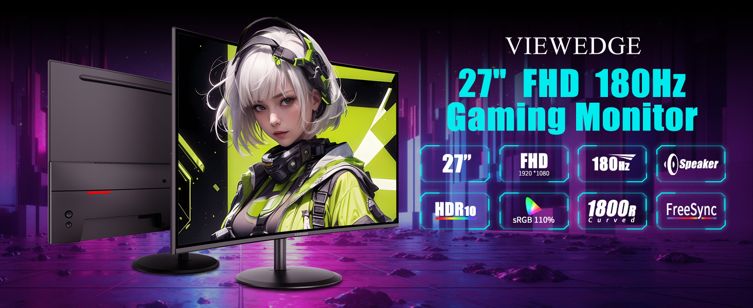 27" FHD 180hz gaming monitor