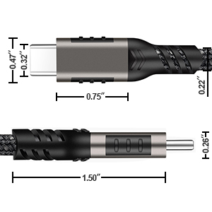 Perfect Size and Design A premium Zinc Alloy shell with Anti-slip design for plugging and unplugging