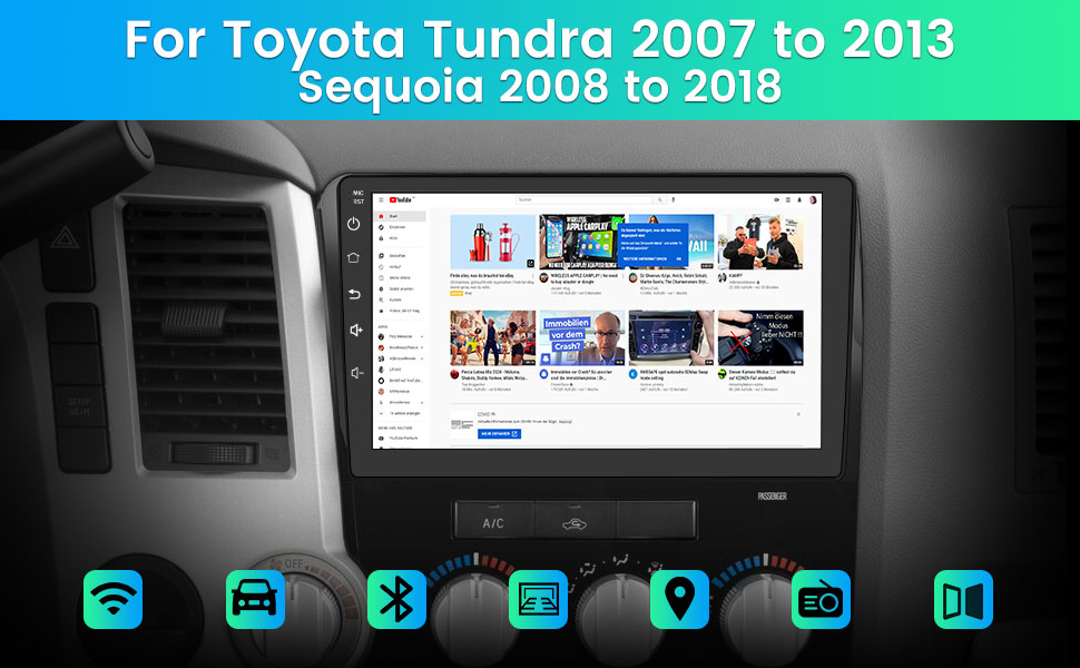 Car Stereo Android 12 for Toyota Tundra 2007-2013 Sequoia 2008