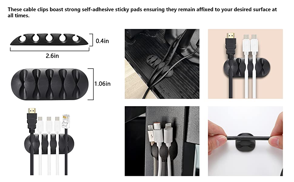 Weighted Desktop Cable Organizer - One Size Openings, Bundled with 4 C –  ENVISIONED