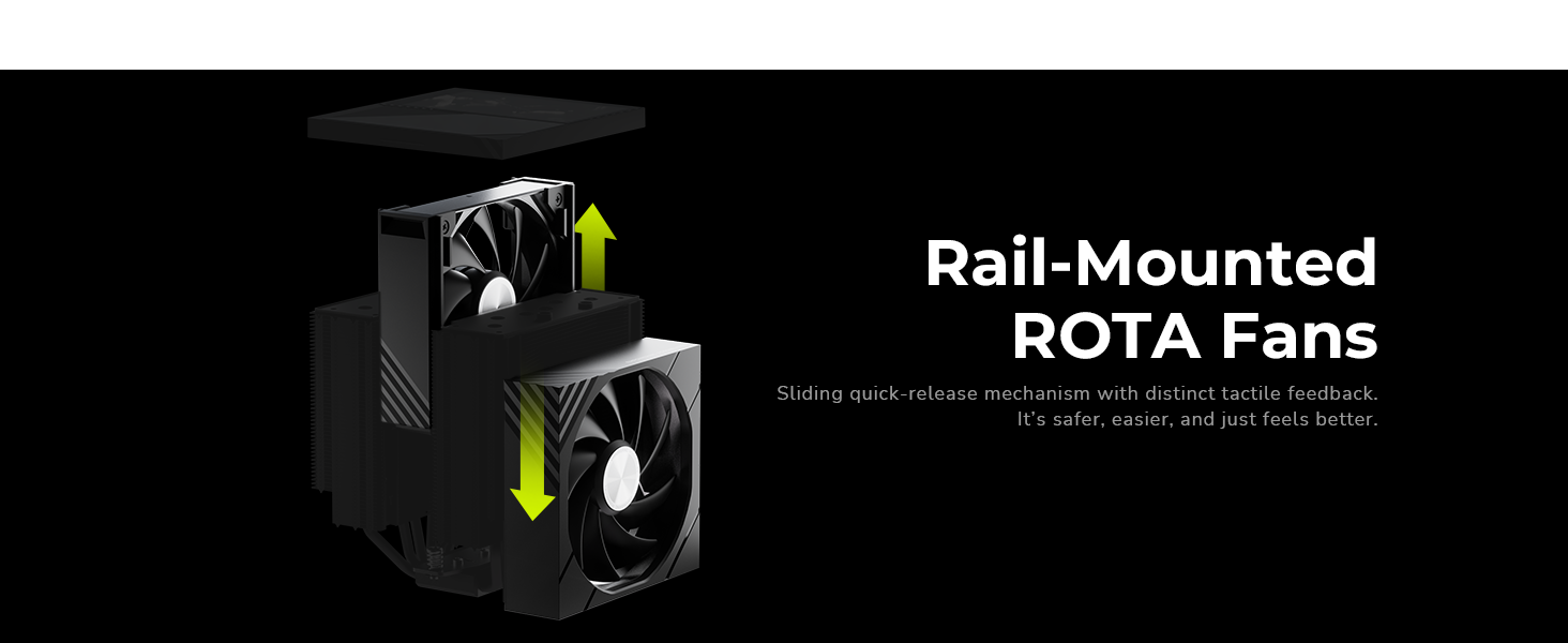 TRYX TURRIS 620 CPU Air Cooler Rail-Mounted ROTA Fans Dual Tower CPU Cooler