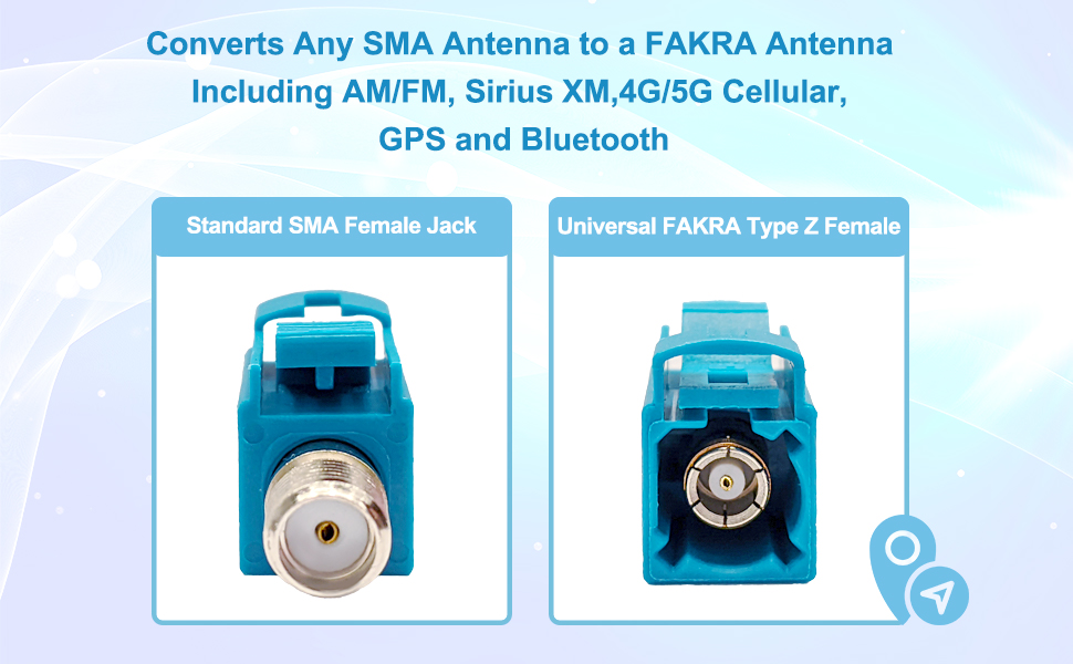 Fakra Z female to SMA female