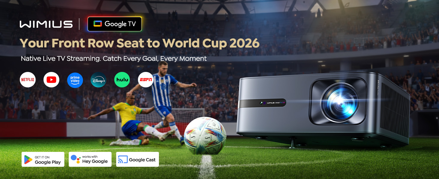WiMiUS G2 Official Google TV 14.0 Projector
