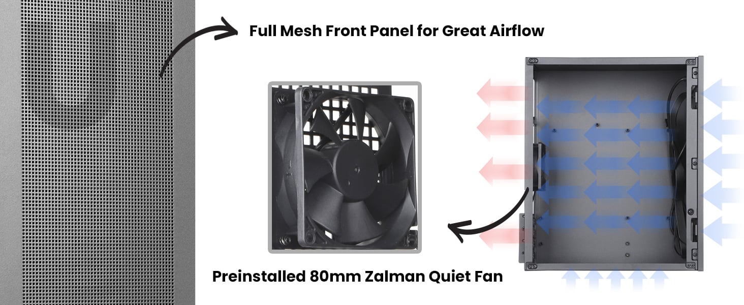 zalman cubix compact mini pc case matx mini itx dtx