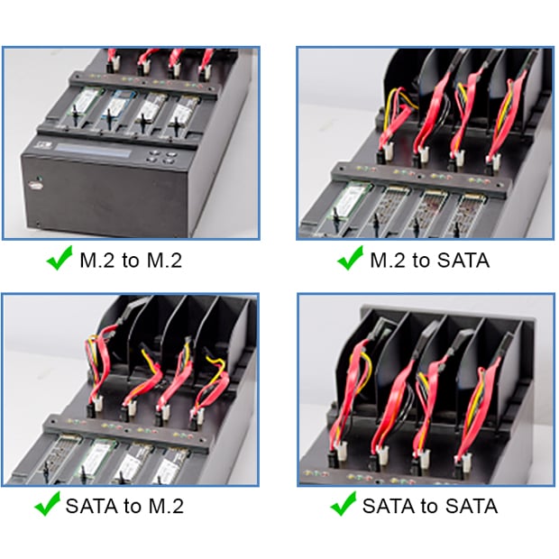  Systor 1 to 5 M.2 NVMe/SATA Duplicator - 24GB/Min