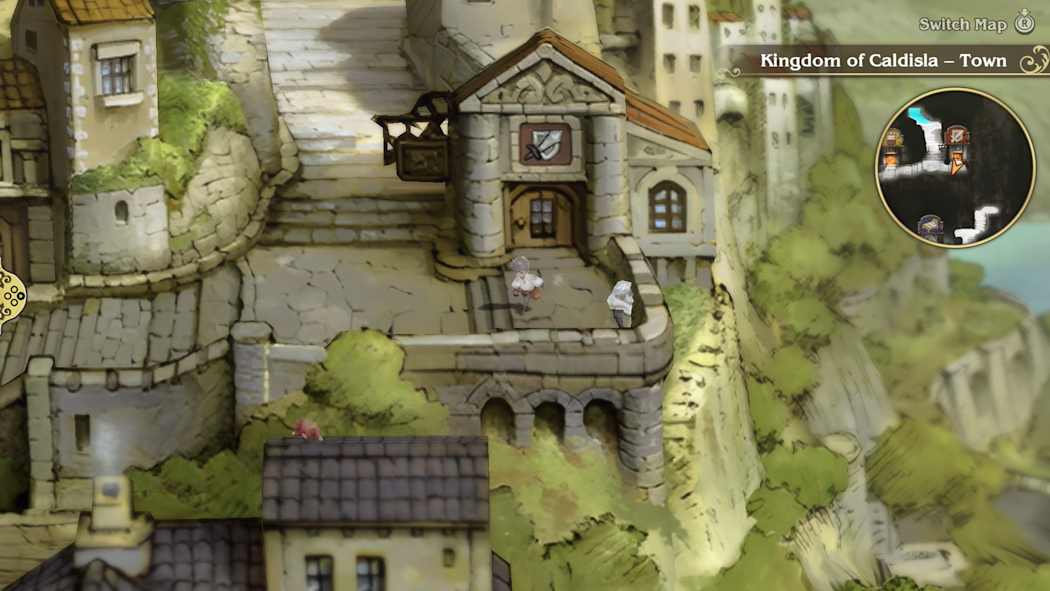 BRAVELY DEFAULT FLYING FAIRY HD Remaster screenshot showing dramatic Brave and Default battle system combat encounter