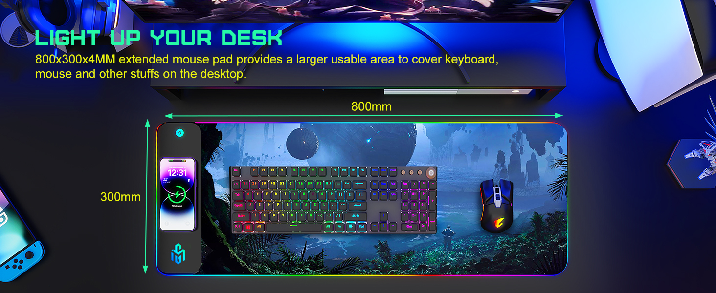 mouse pad led