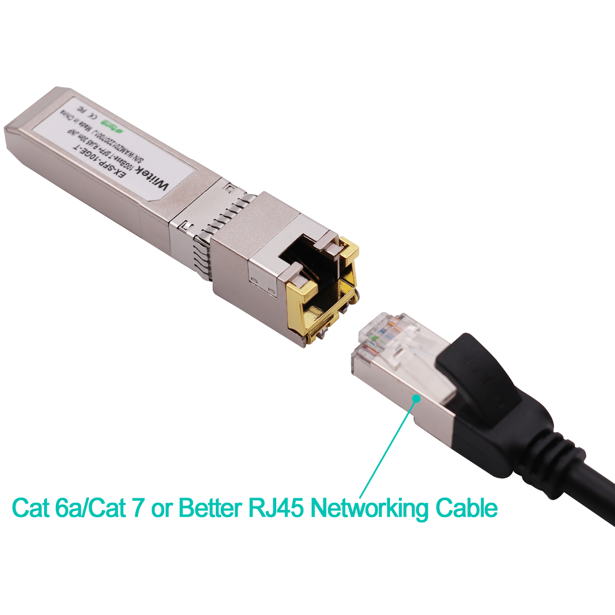 Wiitek 10G SFP+ to RJ45 Copper Modules, 1.25G/2.5G/5G/10GBase-T Ethernet Copper to SFP+ Transceiver