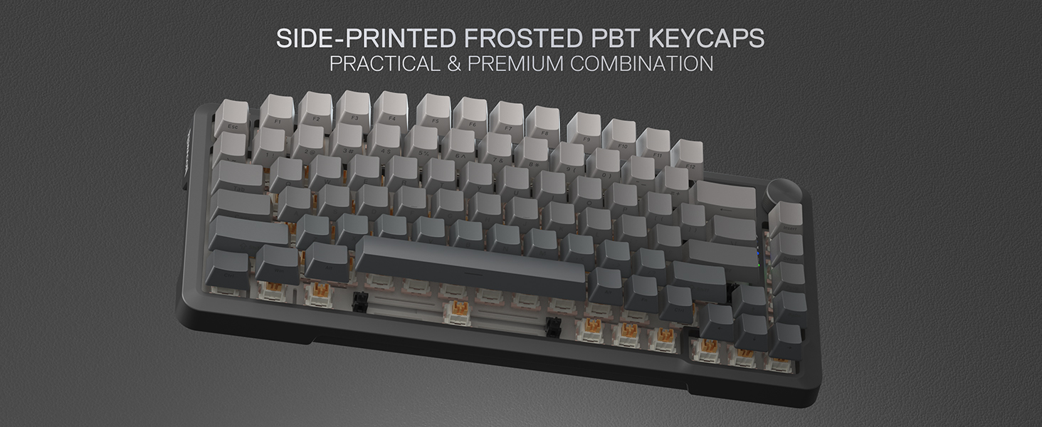 Redragon K724 PRO Wireless 81-Key Gasket Gaming Keyboard, TFT Screen & Knob | Easy-Control LED Info