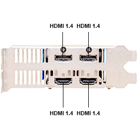 GT730 2GB 4HDMI Multi-Monitors Graphics Card