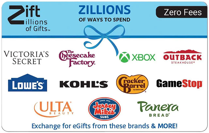 Zift Zillions of Gifts E-Gift Card