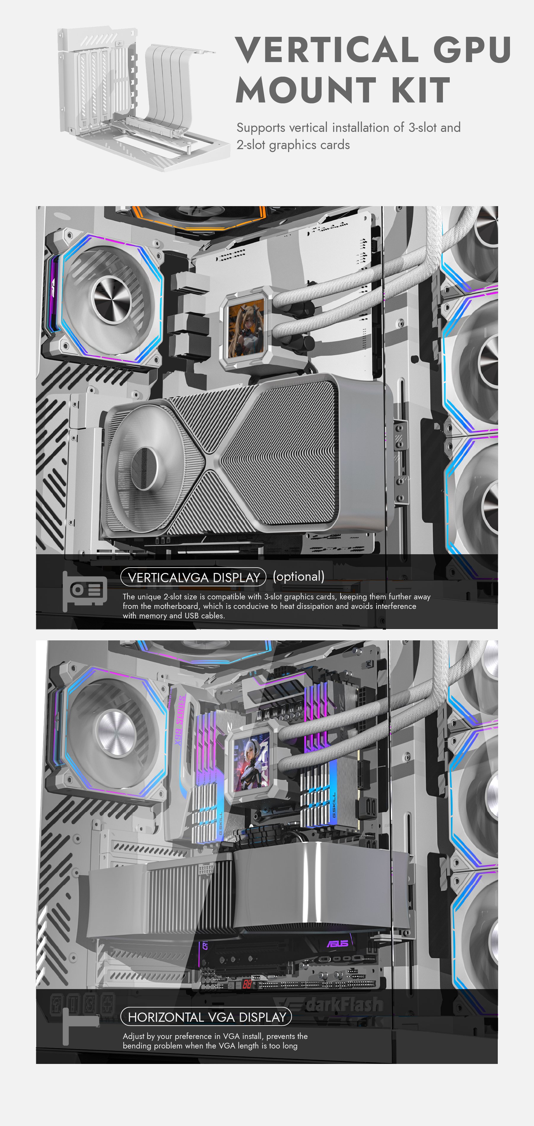 darkFlash DY470 PC Gaming Case White